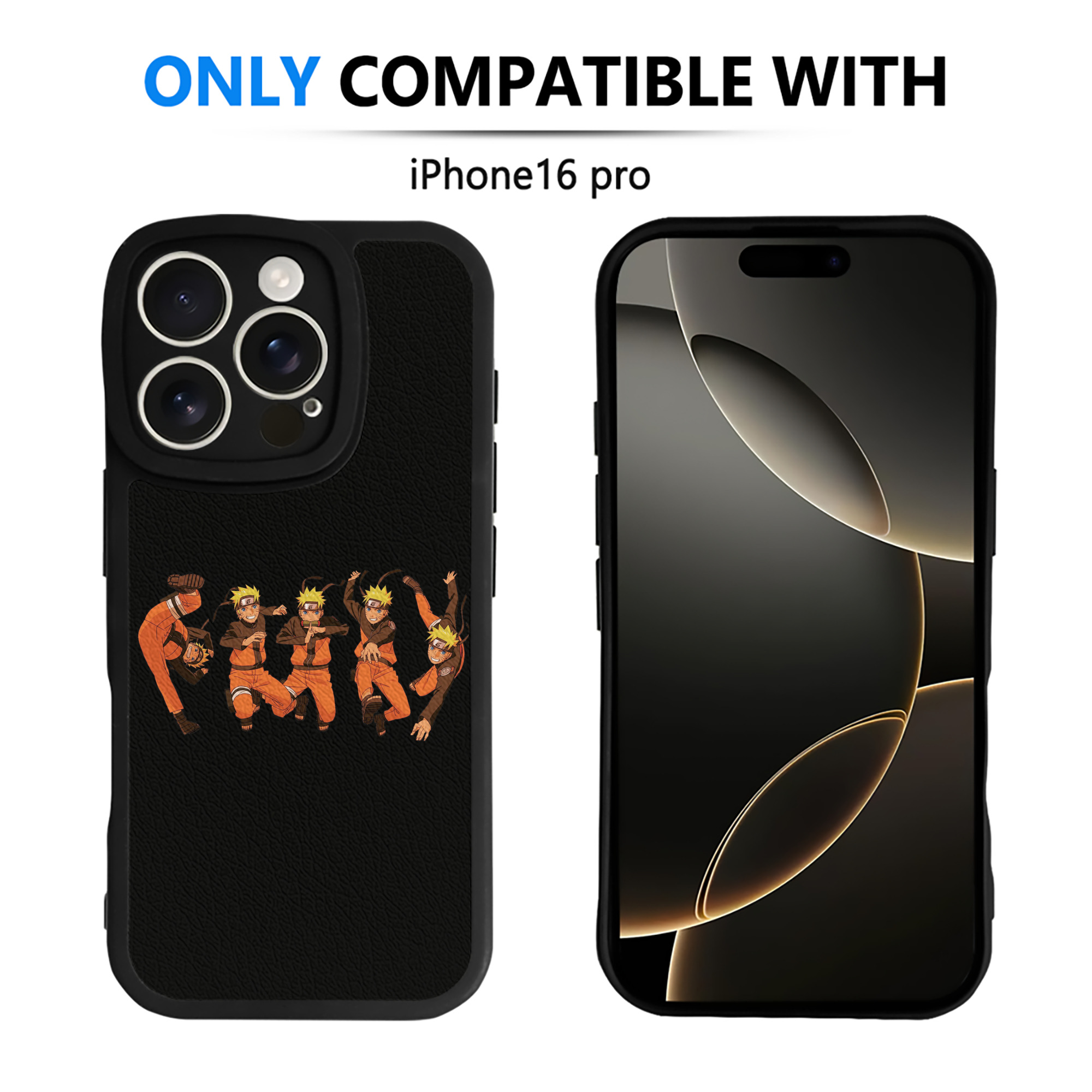 （画像用） NARUTO -ナルト- うずまき ナルト Uzumaki Naruto 【iPhone 16シリーズ対応】シリコンスマホケース（レザー調） 材質：シリコン